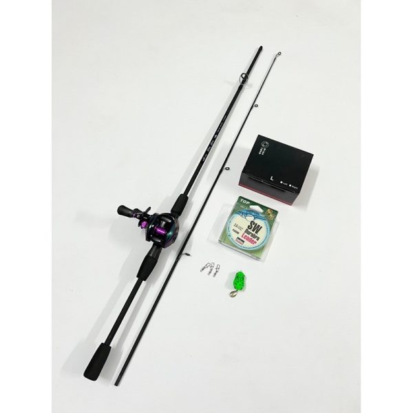 Combo bộ Cần Câu lure Máy Ngang Spin Rice máy ngang - Ảnh 4